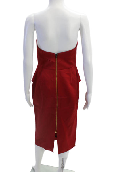 Limited Edition For Net-A-Porter Women Red Bodycon Pencil Dress Size 8
