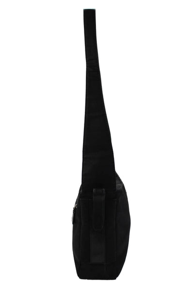 Prada Womens Tessuto Zippered Shoulder Handbag Black
