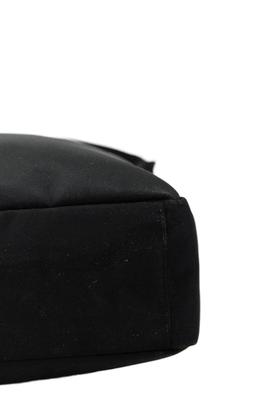 Prada Womens Tessuto Zippered Shoulder Handbag Black