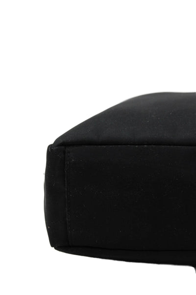 Prada Womens Tessuto Zippered Shoulder Handbag Black