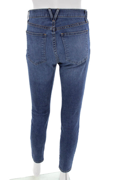 Veronica Beard Women Cropped Ankle Jeans Blue Mid Rise Size 2