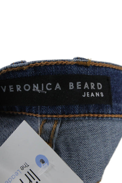 Veronica Beard Women Cropped Ankle Jeans Blue Mid Rise Size 2
