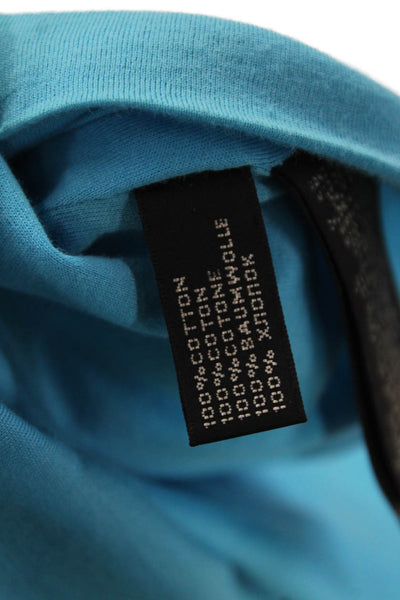 Ralph Lauren Black Label Women Sleeveless Jersey Blouse Blue Cotton Size XS