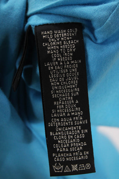 Ralph Lauren Black Label Women Sleeveless Jersey Blouse Blue Cotton Size XS