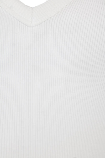 Veronica Beard Womens White V-Neck Tank 97% Pima Cotton Size XS