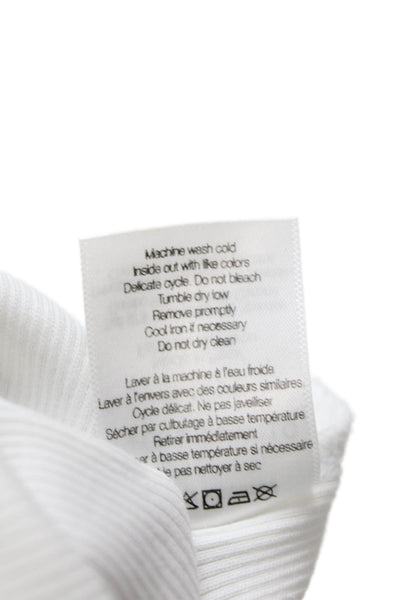 Veronica Beard Womens White V-Neck Tank 97% Pima Cotton Size XS