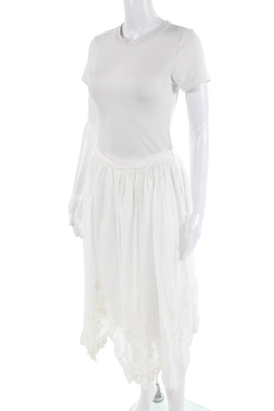 Love Shack Fancy Womens Drawstring Waist Top Maxi Skirt Set White Size Small/2