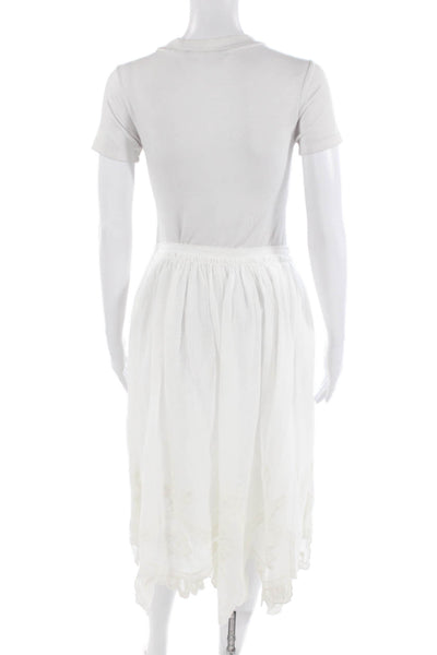 Love Shack Fancy Womens Drawstring Waist Top Maxi Skirt Set White Size Small/2
