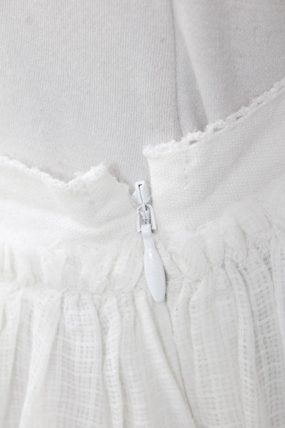 Love Shack Fancy Womens Drawstring Waist Top Maxi Skirt Set White Size Small/2