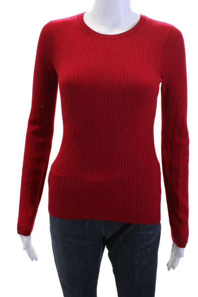 Rag & Bone, Women Pullover Sweater Red Crew Neck Long Sleeve Size XS
