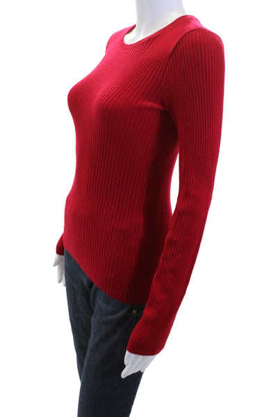 Rag & Bone, Women Pullover Sweater Red Crew Neck Long Sleeve Size XS