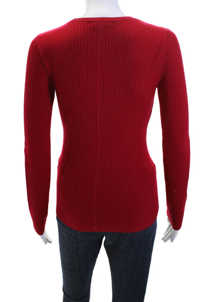 Rag & Bone, Women Pullover Sweater Red Crew Neck Long Sleeve Size XS