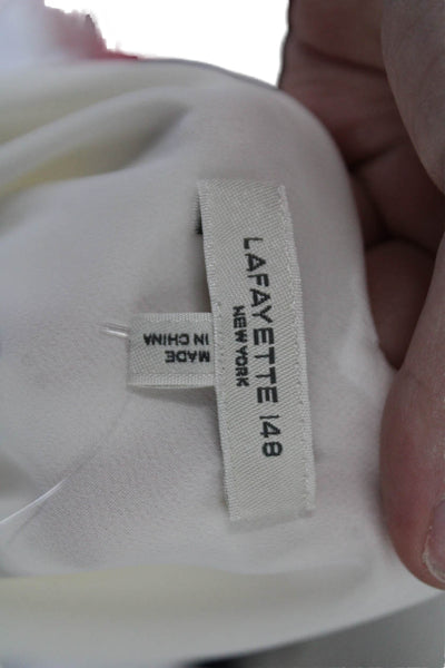 Lafayette 148 New York Women White V-Neck Sleeveless Camisole Size S