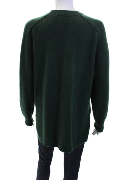 Theory Unisex Green Pullover Sweater Crewneck Long Sleeve Acrylic Size PP