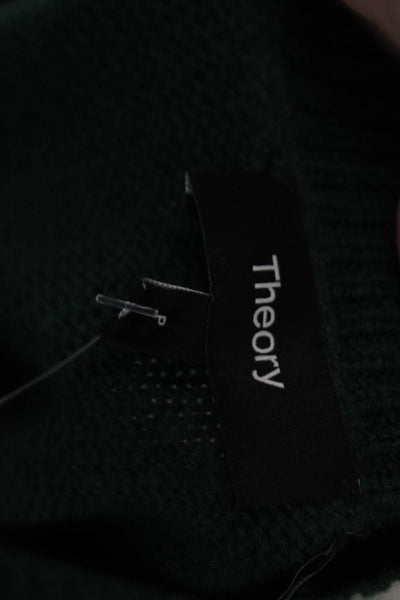 Theory Unisex Green Pullover Sweater Crewneck Long Sleeve Acrylic Size PP
