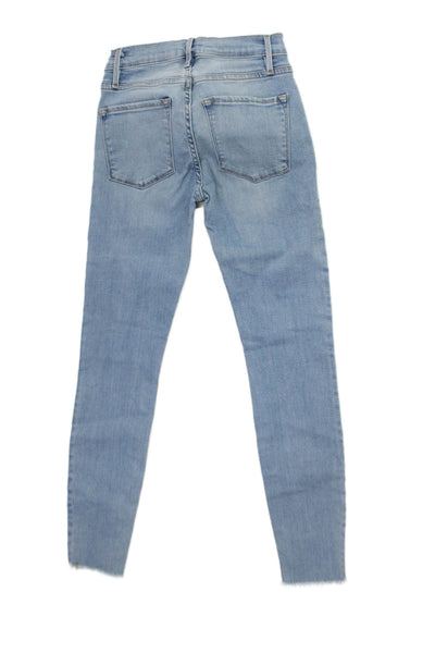 Frame Denim Womens Light Blue Ankle Skinny Jeans Mid Rise Size 23