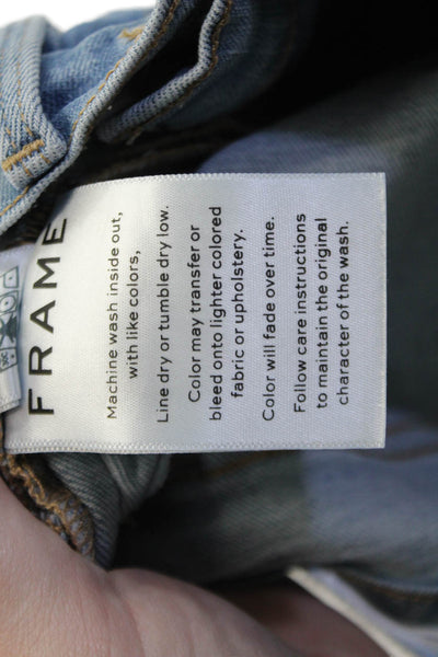 Frame Denim Womens Light Blue Ankle Skinny Jeans Mid Rise Size 23