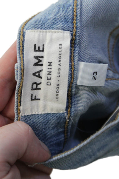 Frame Denim Womens Light Blue Ankle Skinny Jeans Mid Rise Size 23