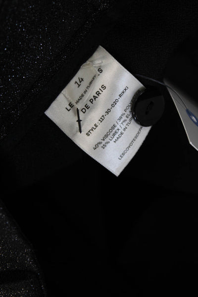 Les Coyotes De Paris Unisex Cropped Dress Pants Black Size 14
