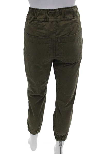 DL1961 Women Cropped Joggers Green Button Size 23