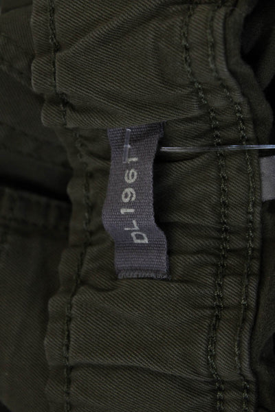 DL1961 Women Cropped Joggers Green Button Size 23