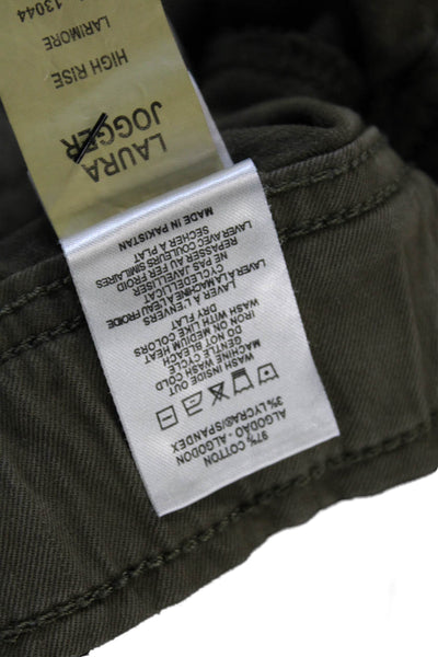 DL1961 Women Cropped Joggers Green Button Size 23