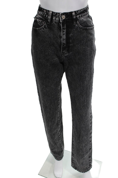 We Wore What Women Mom Straight Jeans Dark Gray High Waist Size 25