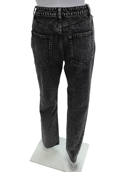 We Wore What Women Mom Straight Jeans Dark Gray High Waist Size 25
