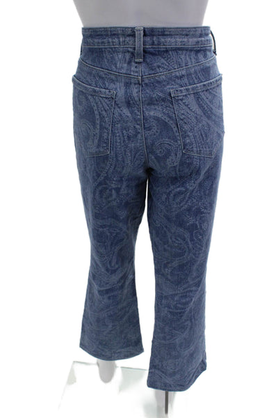 L'Agence Women Bootcut Flared Blue Jeans High Rise Paisley Size 31