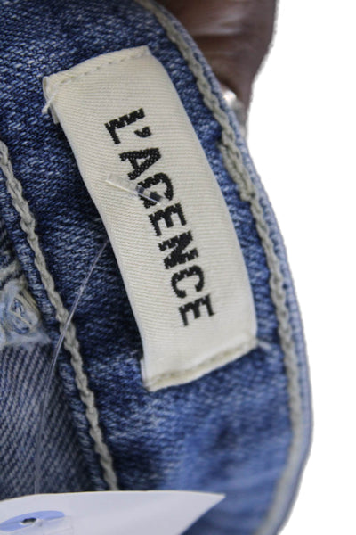 L'Agence Women Bootcut Flared Blue Jeans High Rise Paisley Size 31