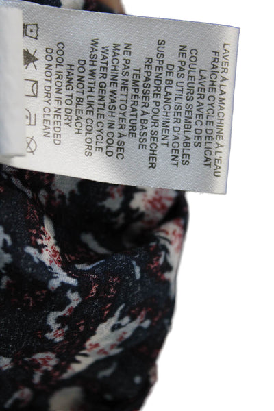 Joie Women Bohemian Floral Cotton Long Sleeve Button Blouse Size M