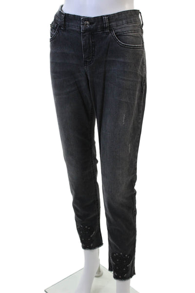 Mac Womens Ankle Cropped Dark Gray Mid-Rise Jeans Size 29