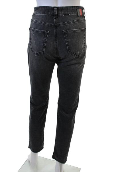 Mac Womens Ankle Cropped Dark Gray Mid-Rise Jeans Size 29