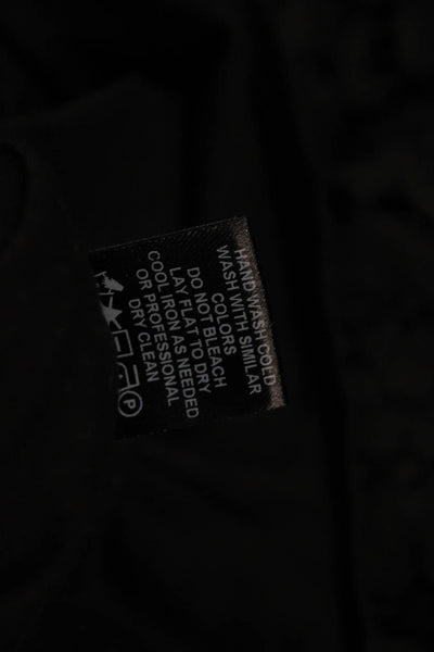 Generation Love Women Black Mock Neck Short Sleeve Blouse Gothic Size S