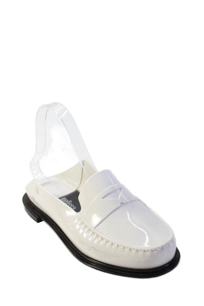 Melissa Womens Round Toe Slide On Loafers Mules White Size 5
