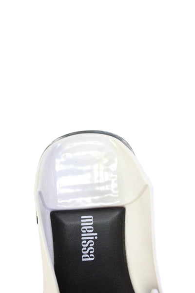 Melissa Womens Round Toe Slide On Loafers Mules White Size 5