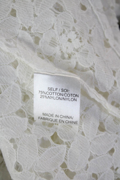 Haute Hippie Women Tunic Button-Up White Collared Long Sleeve Size S