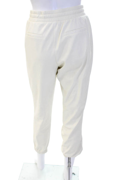 Philanthropy Women White Jogger Sweatpants Drawstring Polyester Blend Size M