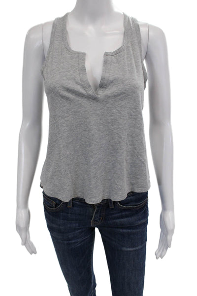 Vince Womens Jersey Tank Gray 100% Cotton Sleeveless Size XS