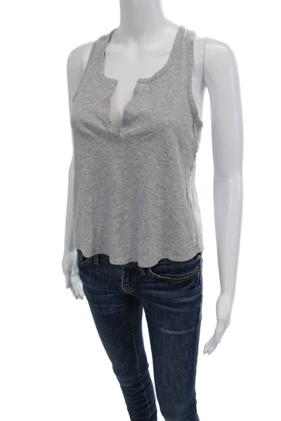 Vince Womens Jersey Tank Gray 100% Cotton Sleeveless Size XS