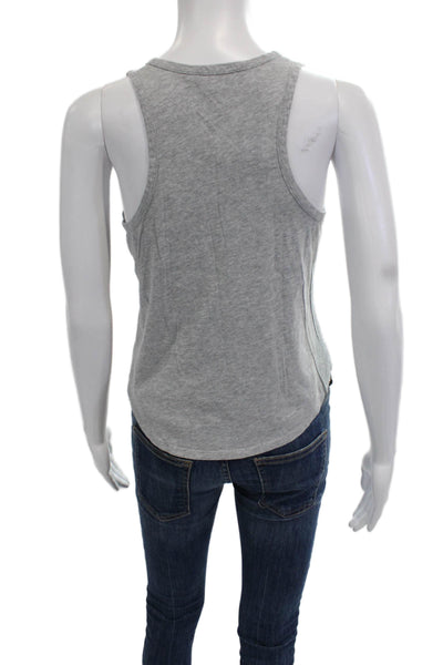 Vince Womens Jersey Tank Gray 100% Cotton Sleeveless Size XS