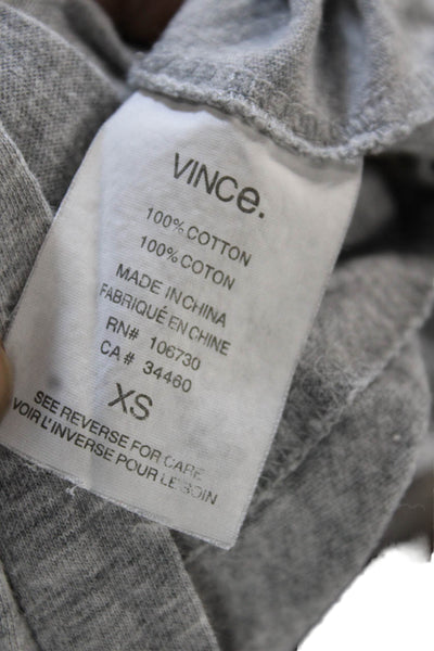 Vince Womens Jersey Tank Gray 100% Cotton Sleeveless Size XS