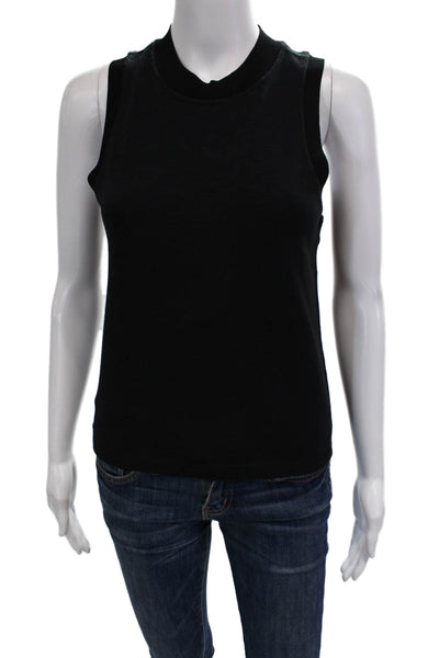 Rag & Bone Women Black Basic Mock Neck Tank Cotton Size S