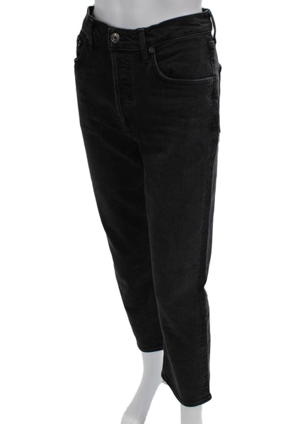 Agolde Women Ankle Cropped Black Jeans Size 28