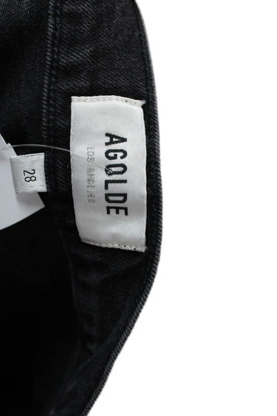 Agolde Women Ankle Cropped Black Jeans Size 28