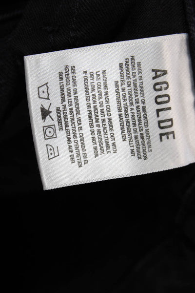 Agolde Women Ankle Cropped Black Jeans Size 28