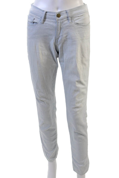 Frame Women Ankle Straight Gray Jeans Mid Rise Button Fly Size 28