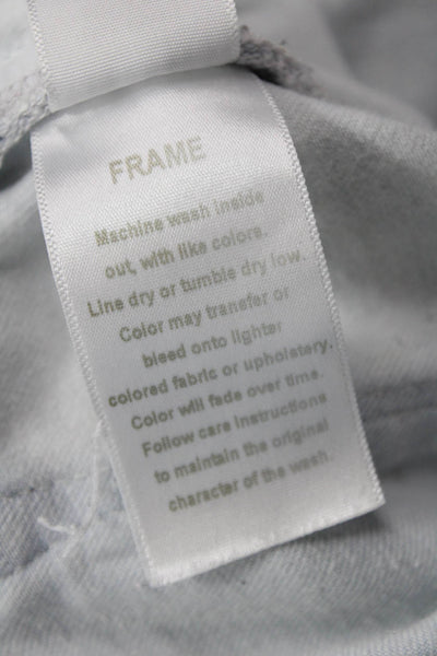 Frame Women Ankle Straight Gray Jeans Mid Rise Button Fly Size 28