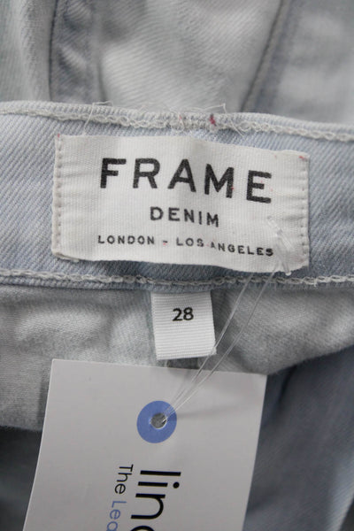 Frame Women Ankle Straight Gray Jeans Mid Rise Button Fly Size 28