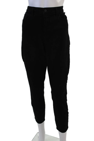 L'Agence Women Black Cropped Ankle Mid-Rise Jeans Size 33